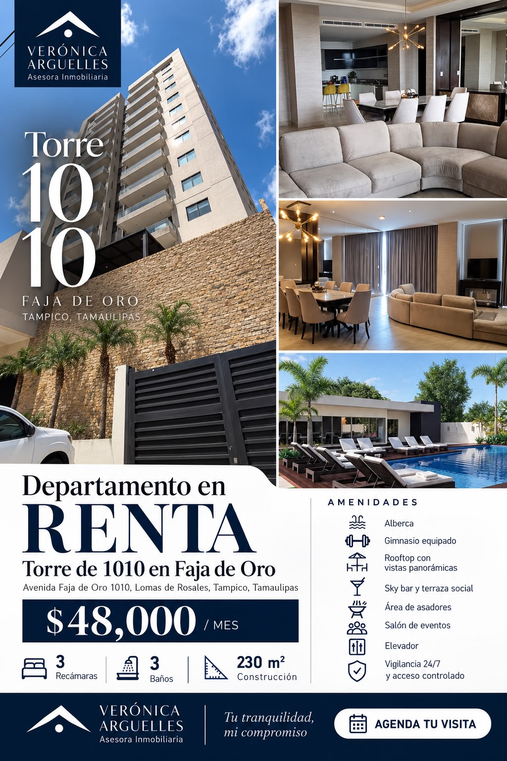 Ficha visual de departamento Torre 1010 en renta