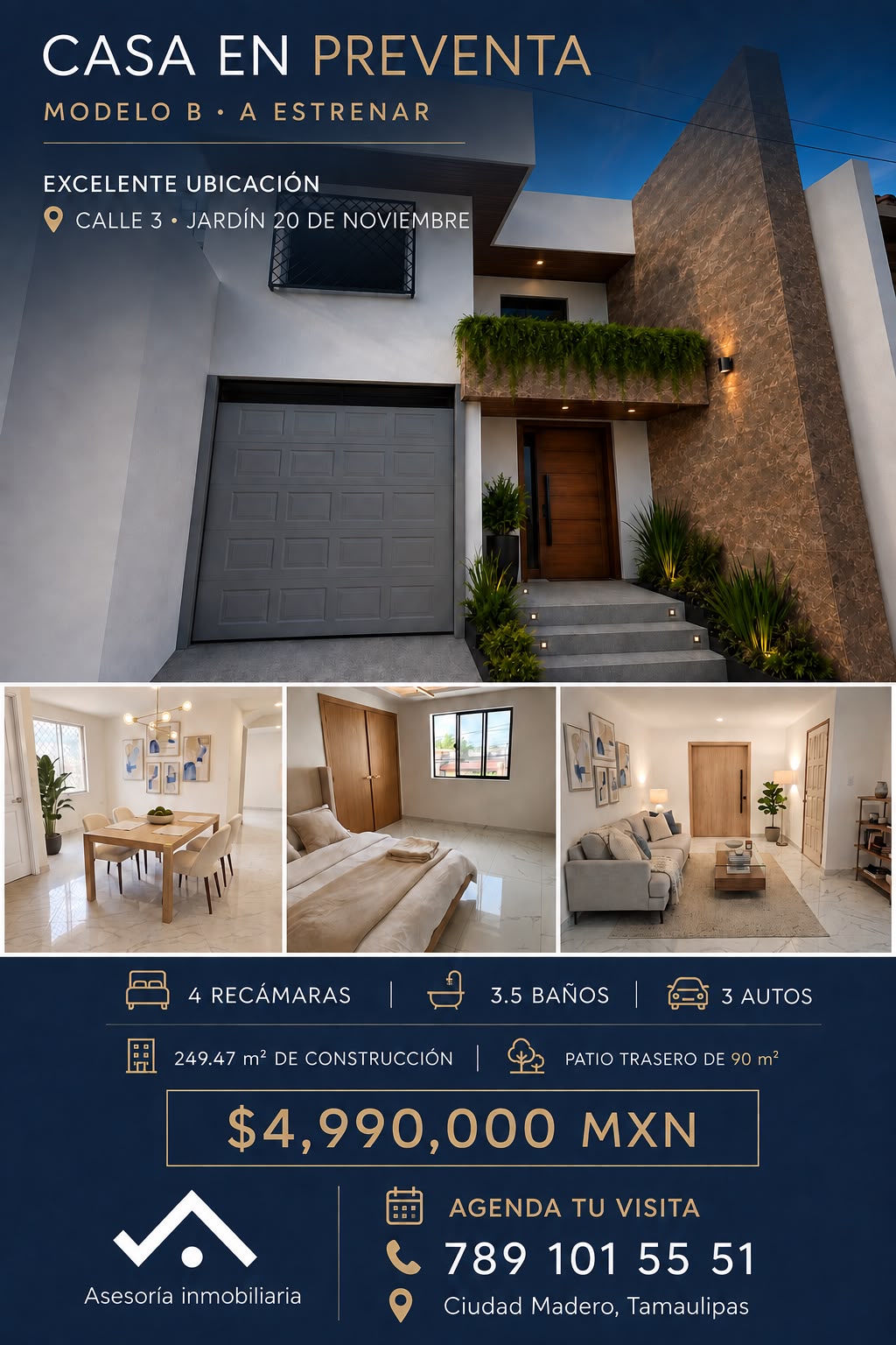 Ficha visual de casa en preventa